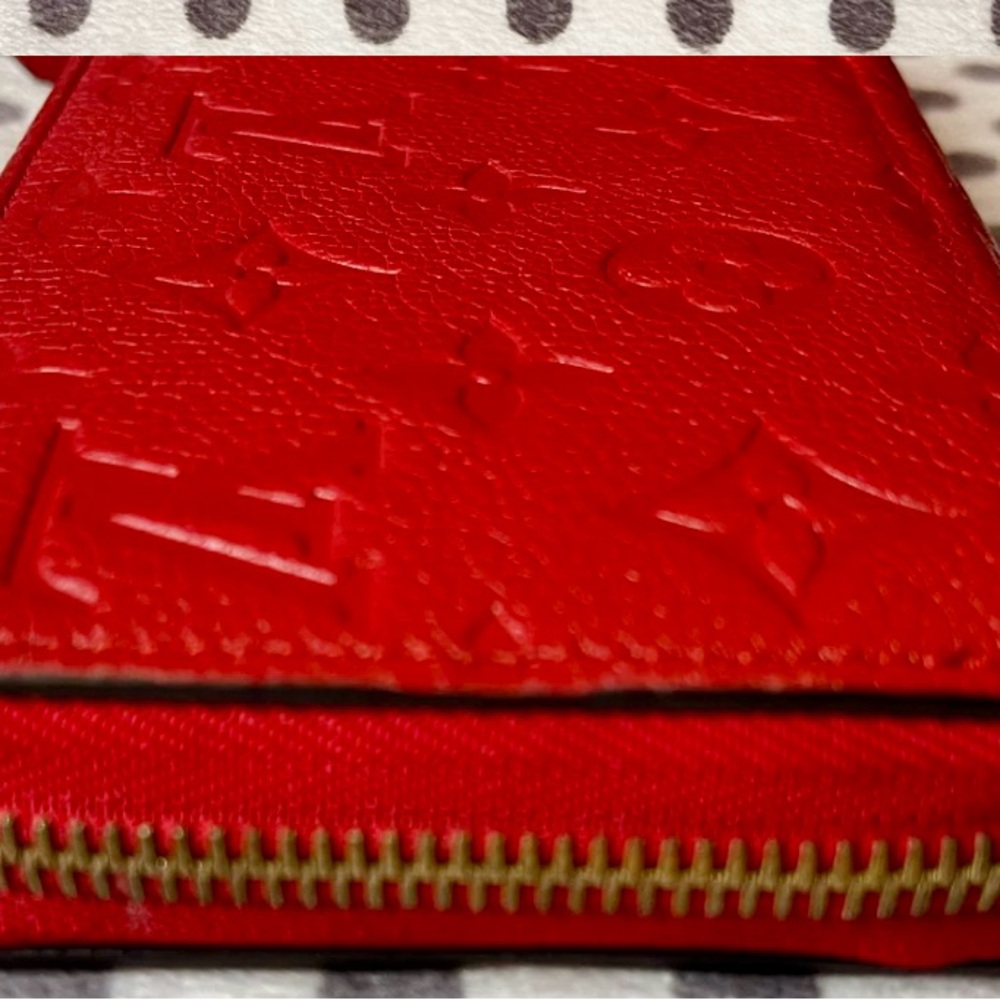 Louis Vuitton Empreinte Zippy Wallet Red